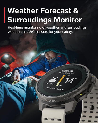 SUUNTO Vertical: Adventure GPS Watch, Large Screen, Offline Maps, Solar Charging