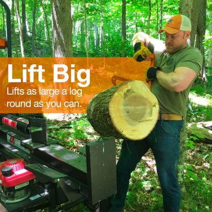 LogOX Hauler - 21” Cant Hook Log Roller and Carrier | Orange Powder-Coated Log Hauler Hand Tool for Firewood Harvesting, Brush or Tree Removal. (Patented, Made in USA, With A Warranty)