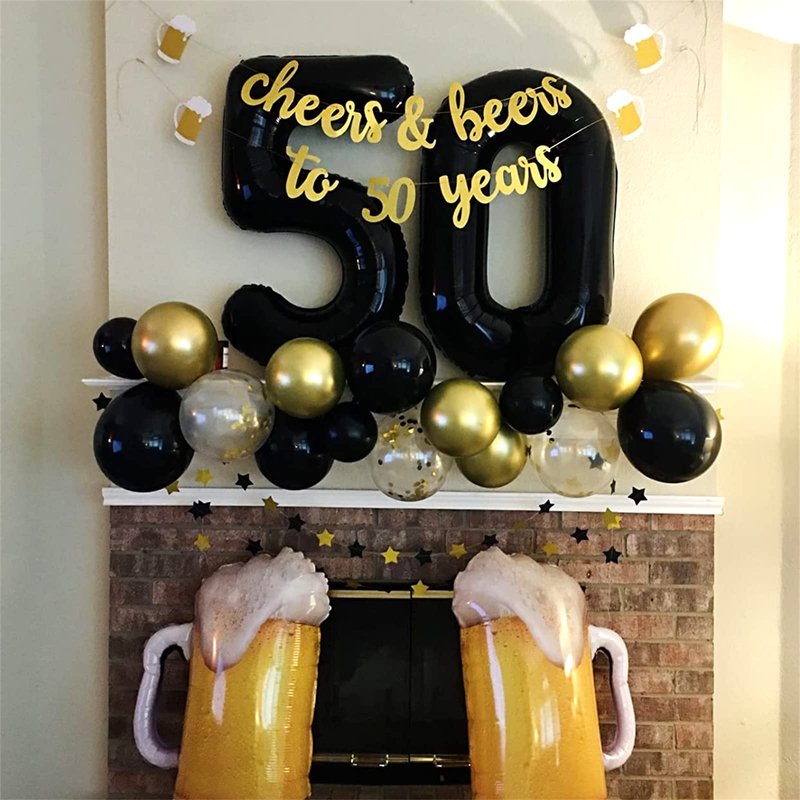 Black Number 0 Balloon for Girls Boys, 40 Inch Large Number 0-9 Foil Mylar Helium Digital Balloons Set for Women Men Birthday Graduation Anniversary New Year Eve Party Decorations Celebration Supplies