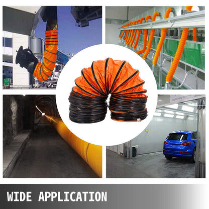 VEVOR Portable 26x15x10ft Inflatable Paint Booth Tent w/Air Filter System & 2 Blowers Bundle with 25FT 12IN PVC Flexible Duct Hosing