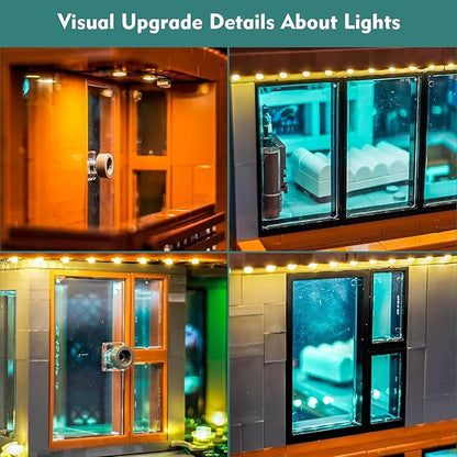 Light kit Compatible with Lego Twilight The Cullen House - No Model Only Light LED Lighting Accessories Compatible with Lego The Twilight Zone. Karen's House 21354 (Standard Version)