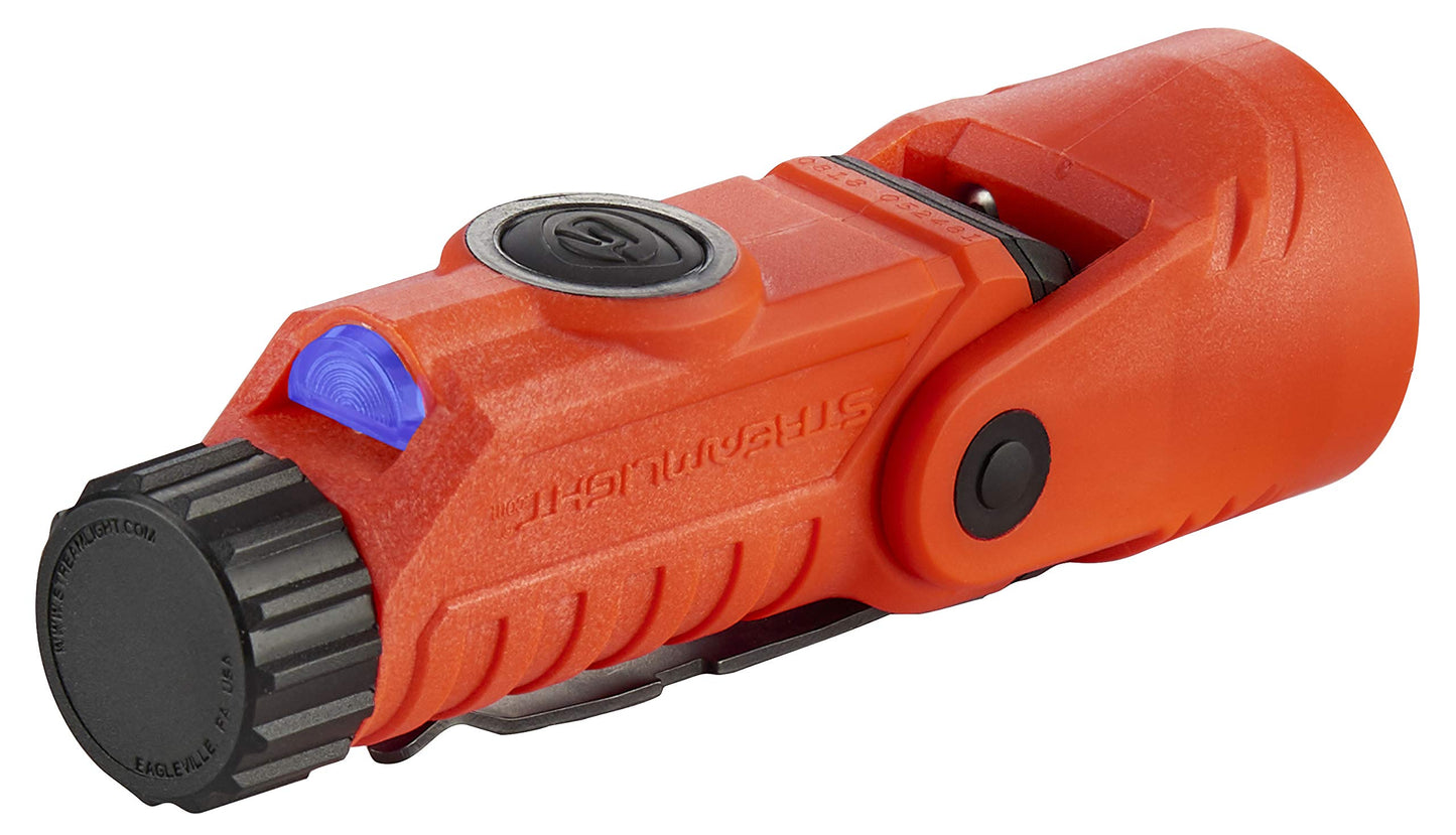 Streamlight 88901 Vantage 180 X 250-Lumen 7,200-Candela Helmet Mounted and Right Angle Firefighter LED Flashlight with Helmet Bracket, Orange