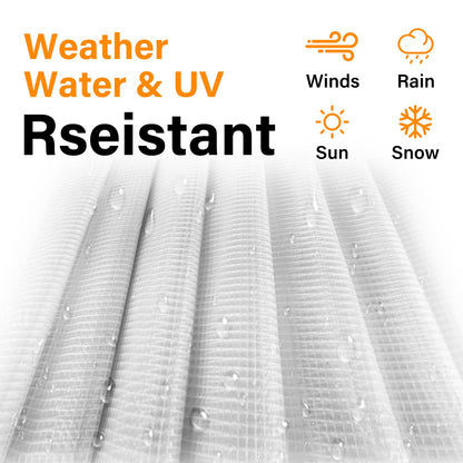 16 Mil Greenhouse Cover,Clear Plastic Tarps Heavy Duty Waterproof 20x30FT,UV Resistant Poly Clear Tarps with Grommets, Greenhouse Heavy Duty Tarp for Gardening, Farming, Nursery, Garden
