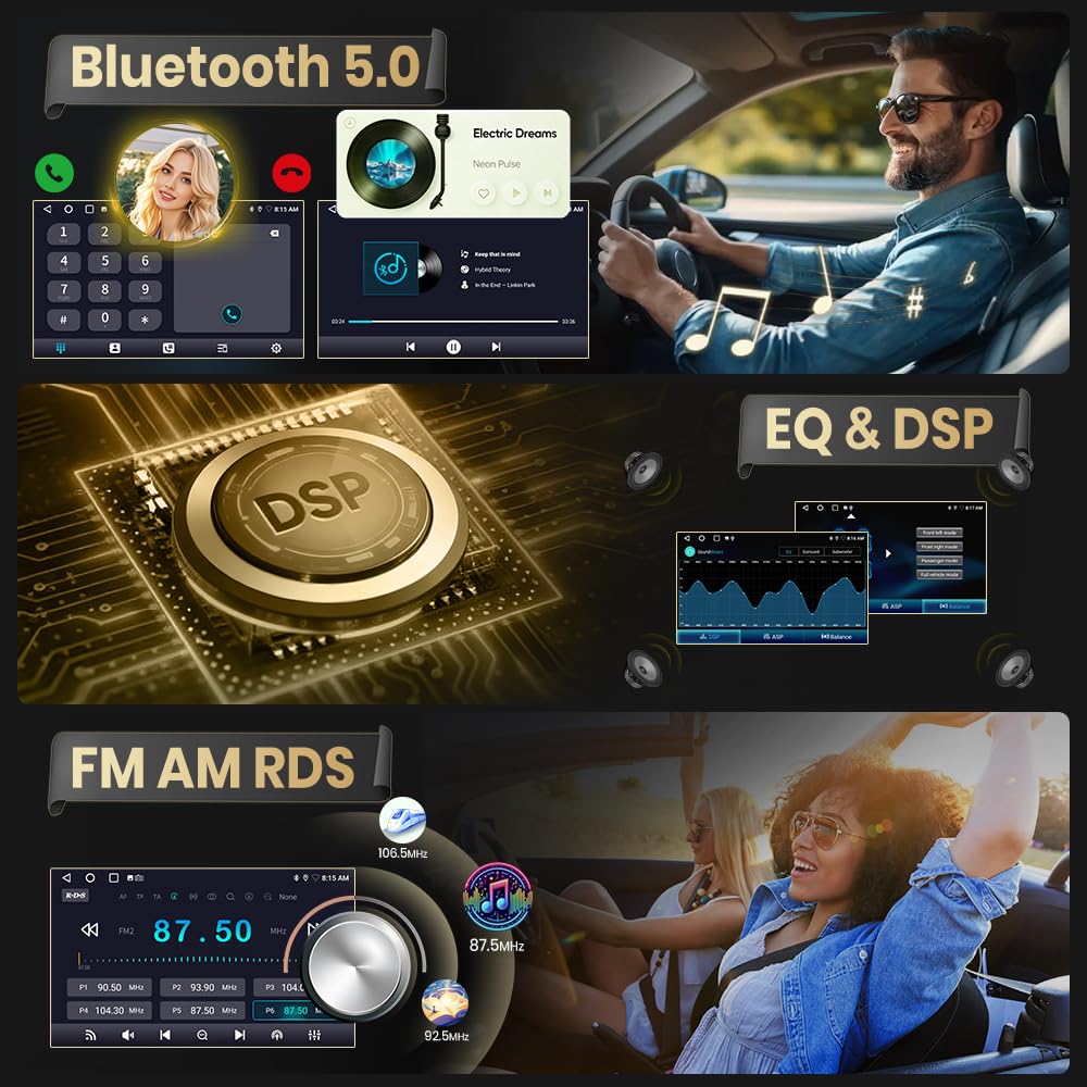 Doreon (2GB+64GB) Car Stereo for Ford F150/F250/F350 (2004-2014), 7" Android Radio 15 with Wireless CarPlay Android Auto WiFi DSP GPS Bluetooth FM AM SWC Backup Camera