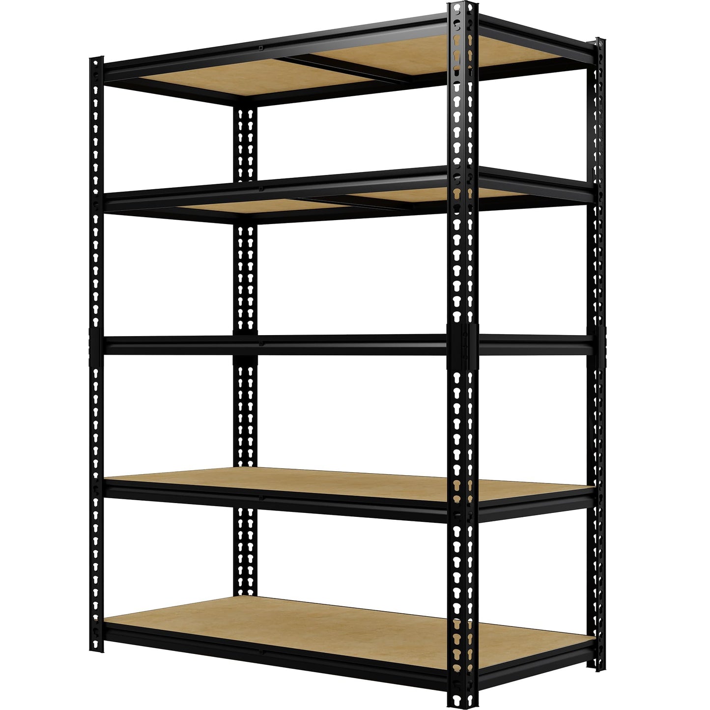 PeakPursuit Heavy Duty Garage Storage Shelves, 5-Tier Adjustable Metal Shelving Rack, 3050 Lb Total Capacity, 48" W x 24" D x 72" H Storage Unit for Kitchen, Pantry, Basement, Bathroom, Laundry
