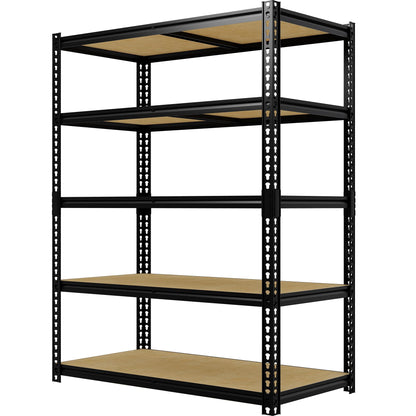 PeakPursuit Heavy Duty Garage Storage Shelves, 5-Tier Adjustable Metal Shelving Rack, 3050 Lb Total Capacity, 48" W x 24" D x 72" H Storage Unit for Kitchen, Pantry, Basement, Bathroom, Laundry