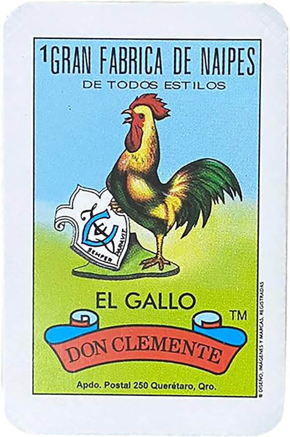 Loteria Mexicana Tradicional Jumbo Don Clemente para 10 Jugadores con 100 Monedas - Jumbo Size Mexican Bingo Set with 100 Counting Chips Plastic Coins for 10 Players with Deck of Cards and Boards