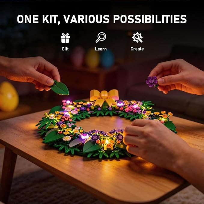 BRIKSMAX 2.0 Light Kit Compatible with Lego Spring Wreath 40957 Building Sets - Original LED Lighting Kits (Accessories Only) for Display Gifts &amp Collectors