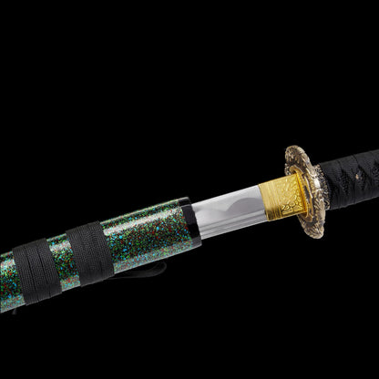 Authentic Handmade Forged Carbon Steel Japanese Samurai Sword - Full Tang, 40.55 Inches - Ideal for Outdoor Sports, Martial Arts Training, Decoration, Collection & Gift