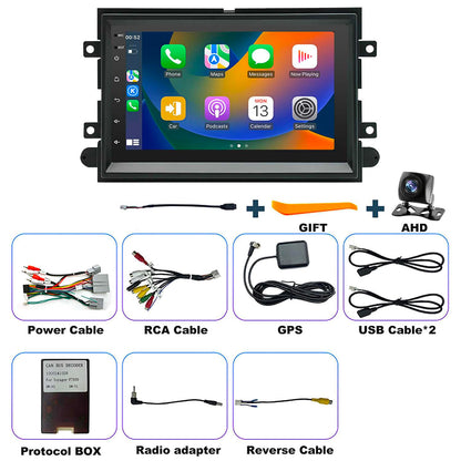 Car Radio for Ford Expedition 2007-2014, Explorer 2006-2010, Fusion 2006-2009, Edge 2007-2010, Taurus 2008-2009, Shelby GT500 2007-2009, Touch Screen Stereo Upgrade Wireless Carplay Android Auto