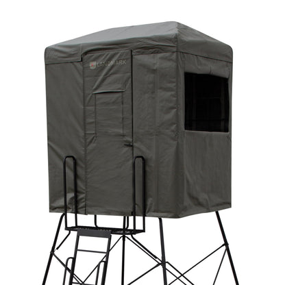 Rivers Edge Landmark™ 550 Hunting Blind LM550B – 7' Tall, 6' x 4.5' Interior, Adjustable Windows, Steel Frame, Marine-Grade Fabric – Fits LM550T Tower Only