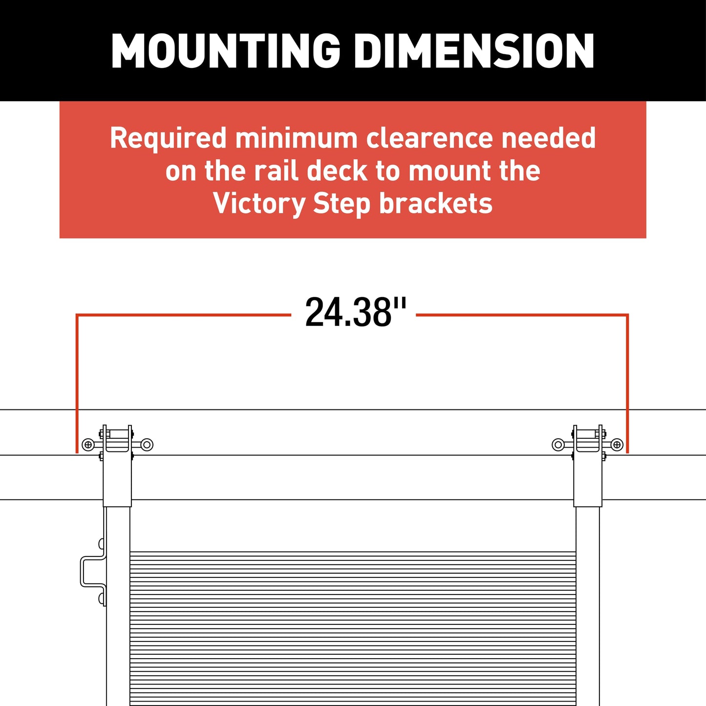 Lippert Victory Step Triple RV Steps for Toy Hauler Patio Systems with Entry Assist Handrail, 300-lb. Weight Capacity, 8" Rise, Anti-Slip Treads, Adjustable Legs/Step Pitch, Easy Storage - 2023024500