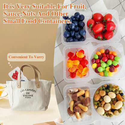 Obfuscate 10-Set Reusable Snack Containers with Lids - Perfect for Portion Control & Meal Prep