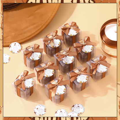 MTLEE 24 Sets Cowboy Baby Shower Favors Small Bubble Candle Baby Shower Favors for Guests Tea Candles Bulk with Stylish Ribbons Cards Gifts Party Decorations