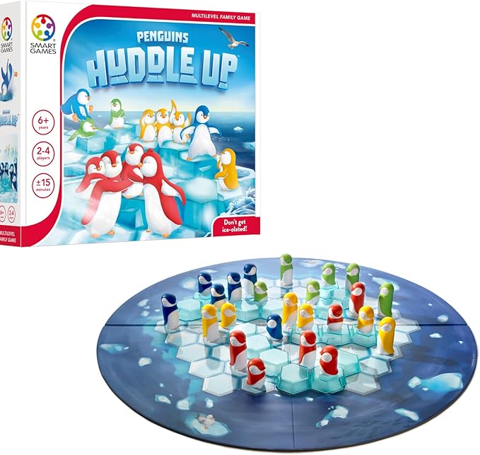 SmartGames Penguins Huddle Up Strategy Game Family Logic Challenge Adventure Ages 6+