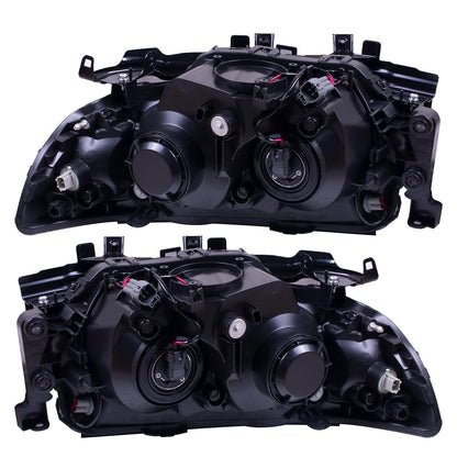 BestParts Headlight Assembly Chrome Housing Halogen Pair Headlight Lamp Compatible with Subaru Forester SG,SG9 2006-2008 Left Driver Right Passenger Side Replace 84001SA461,84001SA471 W/bulbs
