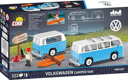 COBI Action Town Volkswagen Camper Van 1:35 Scale Building Set 322 Pieces