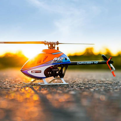 OMPHOBBY M2 V3 PRO RC Helicopter for Adults Support APP Tuning &amp Telemetry 6CH 3D Brushless Direct Drive Lightweight 320g OFS3 Flight Control 200-Class Mini Helicopter for Outdoor Orange PNP