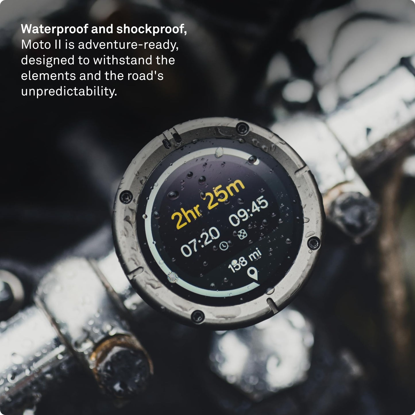 Beeline Moto II Classic Edition - Next Gen Motorcycle GPS Tracker | Compact Design, Waterproof Build, Simple Display & 14-Hour Battery | Glove Friendly Motorcycle Sat Nav Perfect for Adventure