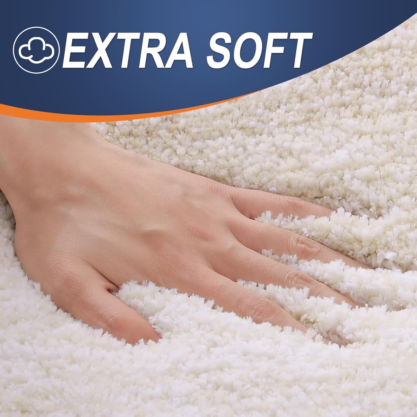 OLANLY Small Bathroom Rugs - Extra Soft Microfiber Mat 24x16 | Quick Dry & Washable, Light Beige