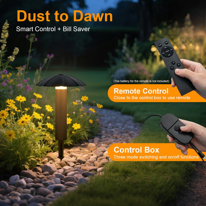 ALYFC 8 Pack Low Voltage Landscape Lighting Kit: All-in-One-Set Easy Setup - Dusk to Dawn Auto On/Off &Timer - 3W Outdoor Waterproof Metal Pathway Lights for Garden Yard Walkway Driveway