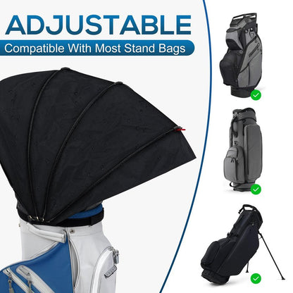 LZFAN Golf Bag Rain Cover, Golf Club Protector, Waterproof Rain and Dust Covers, Easy Access Golf Bag Rain Hood/Cover, Anti UV,Anti-Static,All Weather Protection, Garage Storage (Upgrade-Zipper)