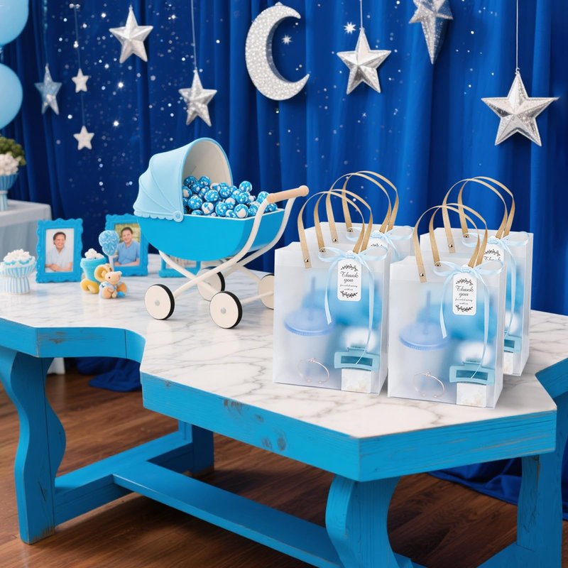 VZCBZC 6Set Baby Shower Prizes for Game Winners Baby Shower Favors Gifts including Plastic Tumbler Notebook Candles with Gift Bag for Winner Guests Wedding Bridal Shower Favors