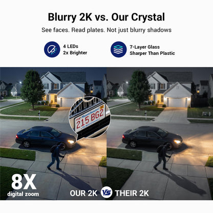 ANSQUE Solar Security Cameras Wireless Outdoor, 4-Cam-Kit, 2K Home Security Camera System, 365-Day Battery Life, No Subscription Fee, Easy to Install, Color Night Vision, Local Storage
