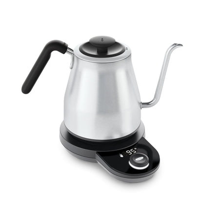 OXO Brew Adjustable Temperature Pour Over Kettle, 1 L, Gooseneck Electric Kettle, Stainless Steel with Timer