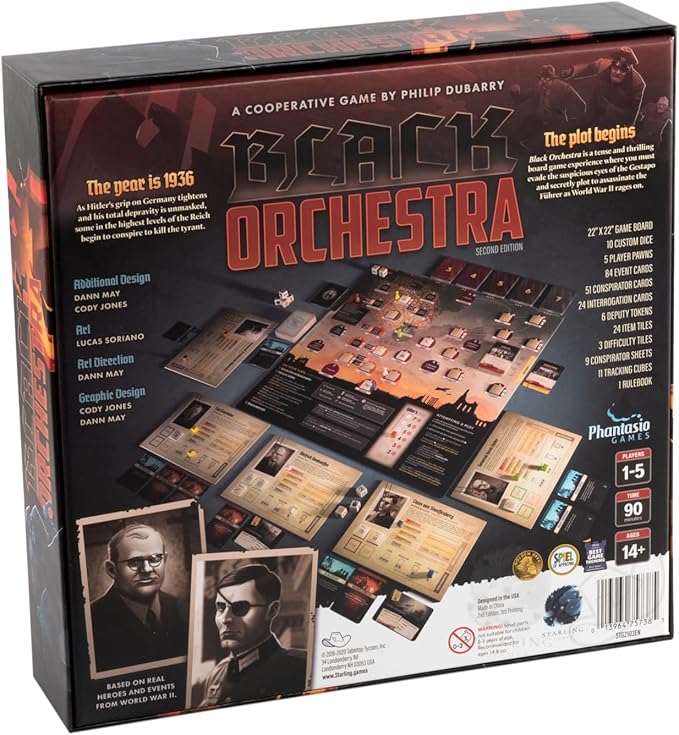 Black Orchestra 2nd Edition Board Game | Cooperative WWII Strategy for 1–5 Players Age 14+ | Historical Conspiracy Stealth Planning &amp Replayable Event-Driven Gameplay
