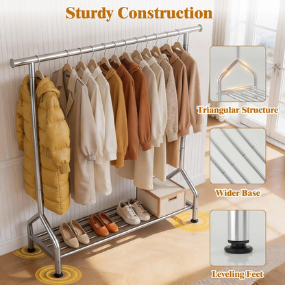 EAGMAK Heavy Duty Clothing Racks for Hanging Clothes 720 Lbs and Sturdy Clothing Racks