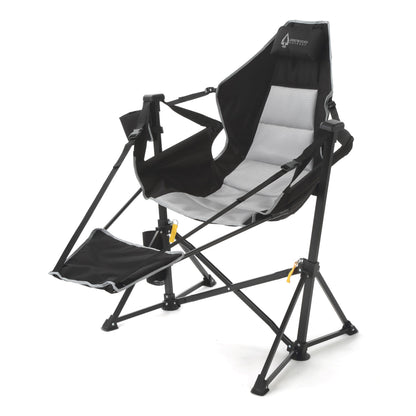 ARROWHEAD OUTDOOR Folding Hammock Chair, Heavy Duty Camping Seat with Removable Footrest, Padded Comfort, and 300lb Capacity