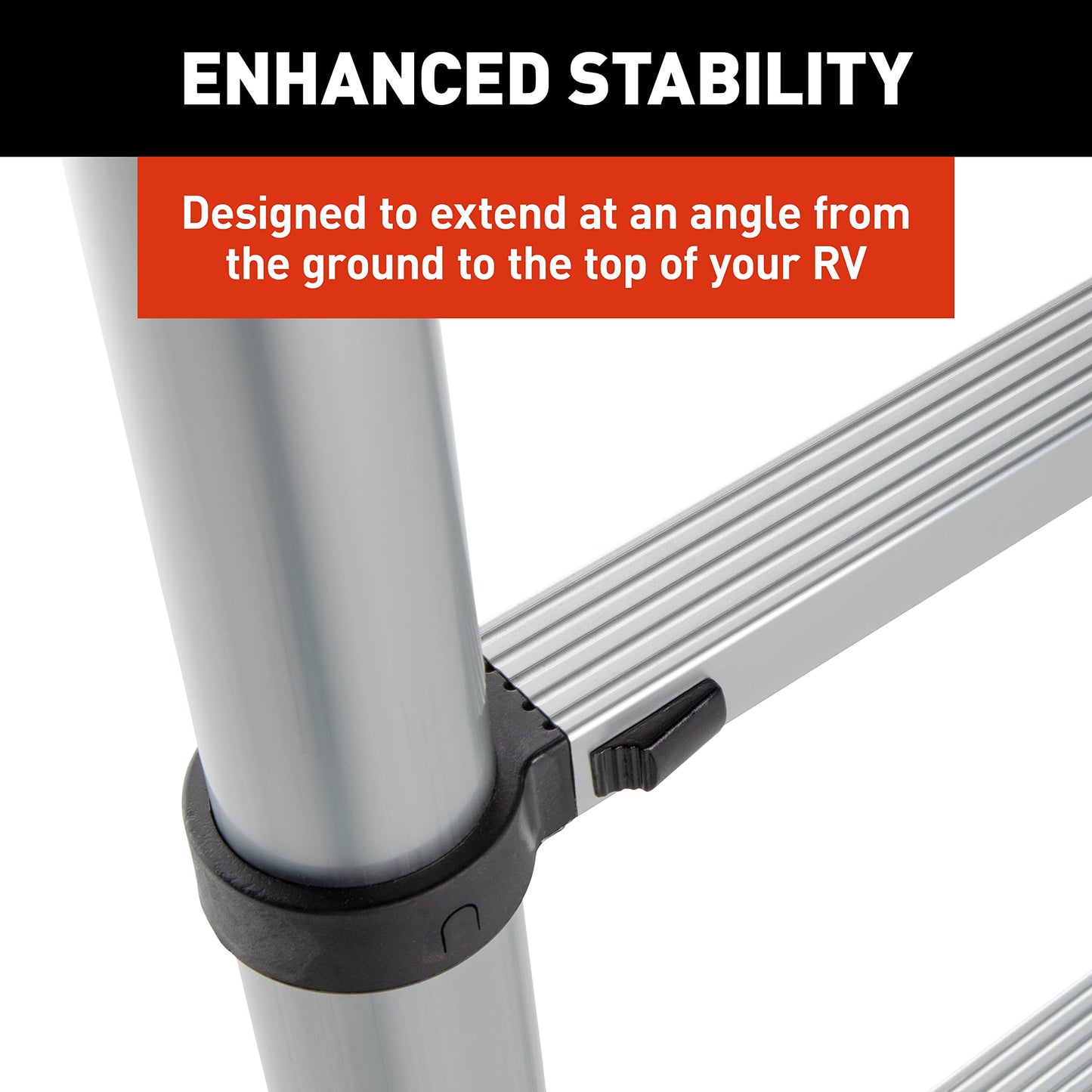 Lippert Components On-The-Go Ladder Telescoping Ladder for 5th Wheel RVs, Travel Trailers and Motorhomes