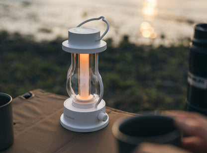 BALMUDA The Lantern | Rechargeable LED Lantern | 3 Light Modes: Candle, Amber, & Warm White | Battery Operated | Lightweight | Water-Resistant | US Version | White
