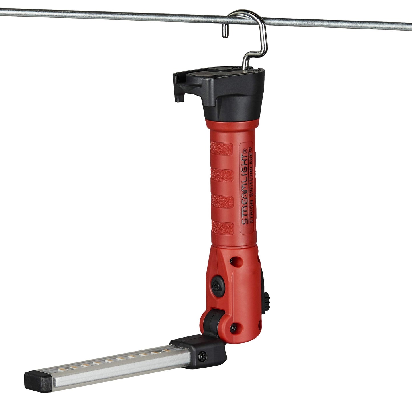Streamlight 74854 Strion Switchblade 500-Lumen Rechargeable Compact Multi-Function LED Work Light with Color-Rite Technology and AC Piggyback Charger, Red