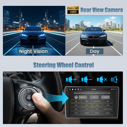 4+128G Radio for Jeep Compass Patriot 2010-2016, 10.1" Touch Screen Radio Kit with Wireless CarPlay/Android Auto, 5GHz WiFi, Bluetooth 5.0, EQ, GPS Navigation, 1280 * 720, Backup Camera