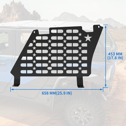 SLORIMOD Rear Side Window Molle Panels for Polaris XPEDITION ADV/ ADV5 24-25, Aluminum Rear Windows Protective Decoration for Polaris XPEDITION ADV/ ADV5 2024-2025 Accessories