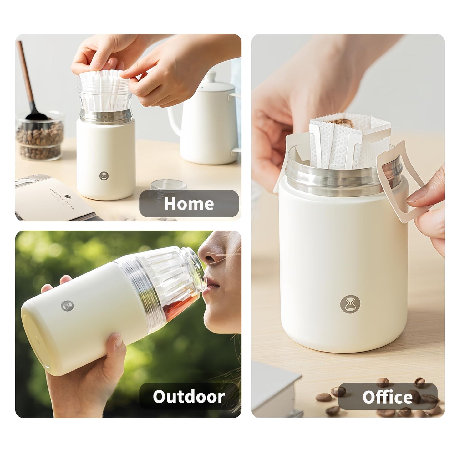 Timemore Portable Coffee Maker Pour-Over Coffee Dripper & Nuttii Burr Coffee Grinder