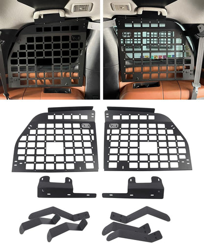 for Toyota Sequoia 2008-2022 Modular Storage Panel Shelf Rear Trunk Luggage Molle Panel Luggage Carrier Trunk Organizer Aluminum Alloy (Side Panels)