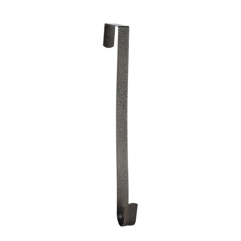Sattiyrch 12" Wreath Hanger for Front Door,Steel Over The Door Hanger Hook,Wreath Door Hanger(Textured Bronze, 1)