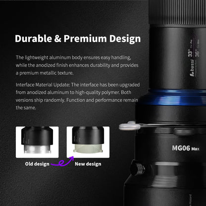 Bussi MG06 Max Bowens Mount Snoot with 40 Gobos, 36° Lens Optical Snoot Spotlight for Photography Video Shape Light Studio,GOBO Light, Strobe Bowens Mount