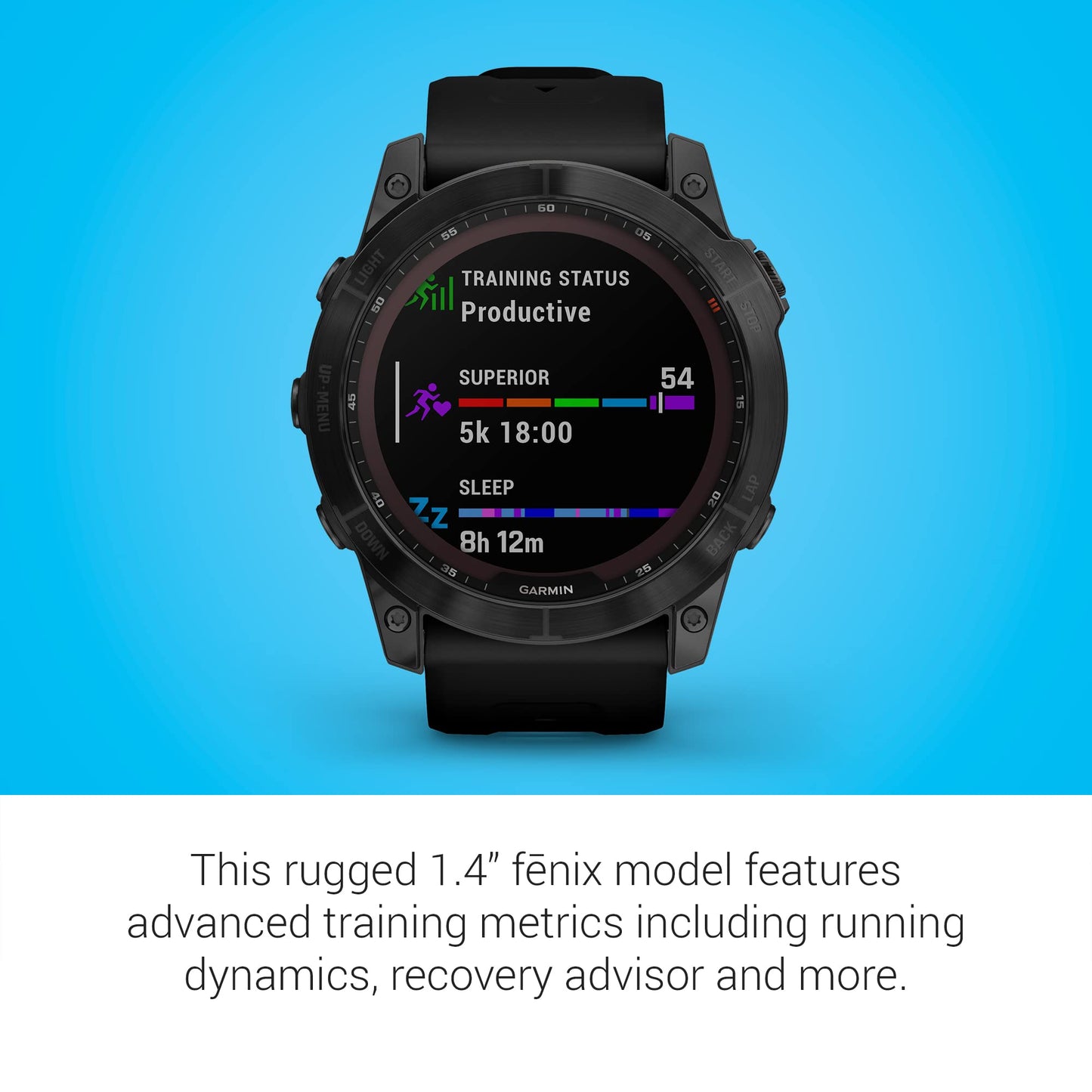 Garmin fenix 7X Solar, Larger sized adventure smartwatch, with Solar Charging Capabilities, touchscreen outdoor watch with GPS, Black Titanium with Black Band (Renewed)