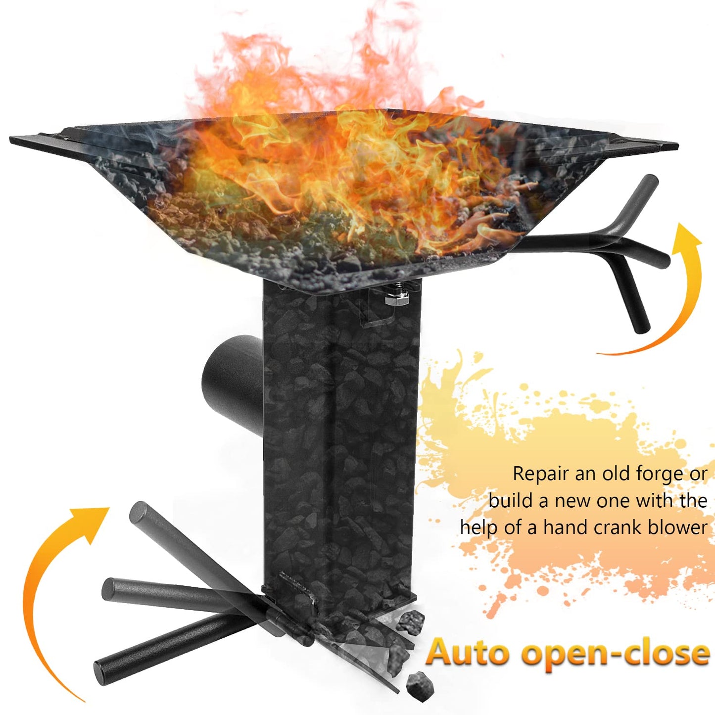 10x12 Inch Welded Blacksmith Firepot 2600F Rated Blacksmith's Welded Coal Forge for Forging Blacksmith Tools Knife Making Farrier Equipment