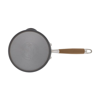 Anolon Advanced Hard Anodized Nonstick Sauce Pan/Saucepan with Straining and Lid, 2 Quart, Brown