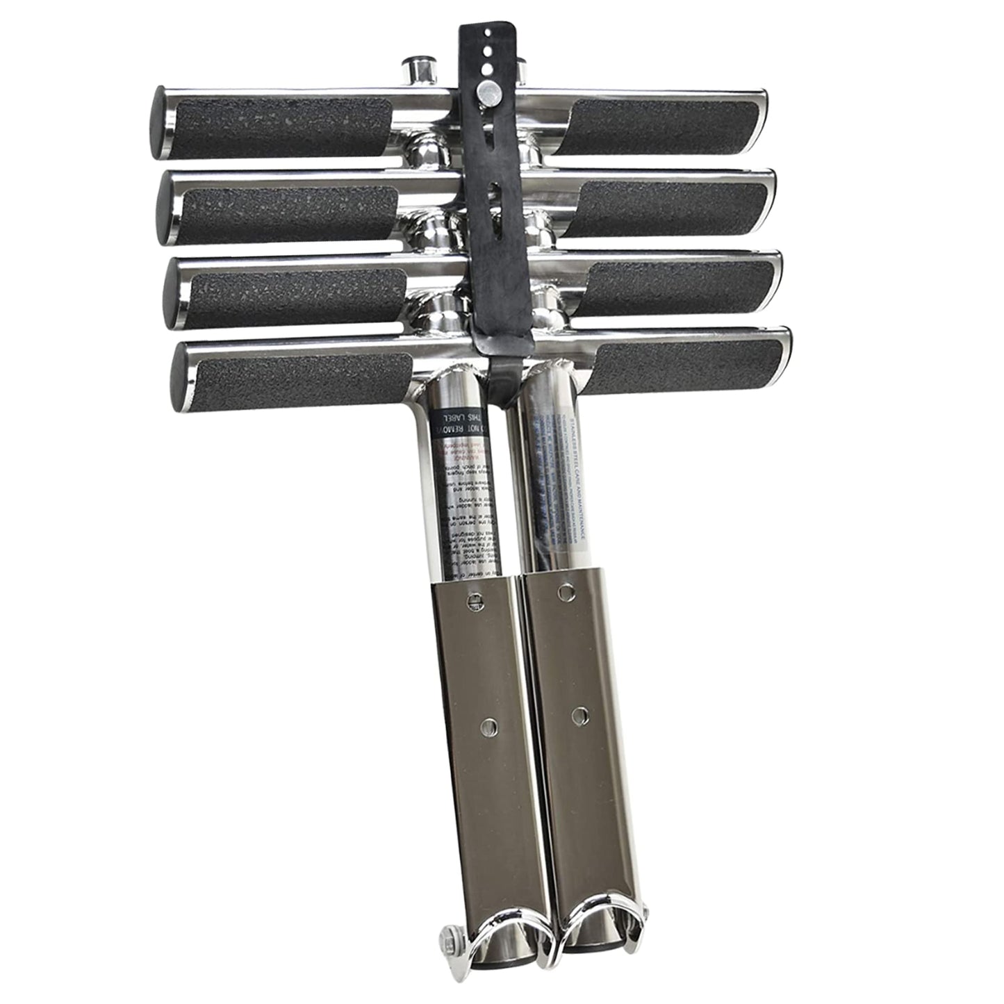 MARINE CITY 4-Step Telescoping Swim Platform Ladder – 304 Stainless Steel, Flip-Up Design, Anti-Slip Steps, 42" Pull-Out Length for Boats & Marine Use (Pack of 1)