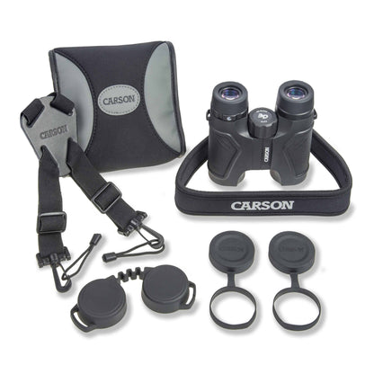 Carson 3D ED Series 8x32mm High Definition Compact and Waterproof Binoculars with ED Glass, Black (TD-832ED)
