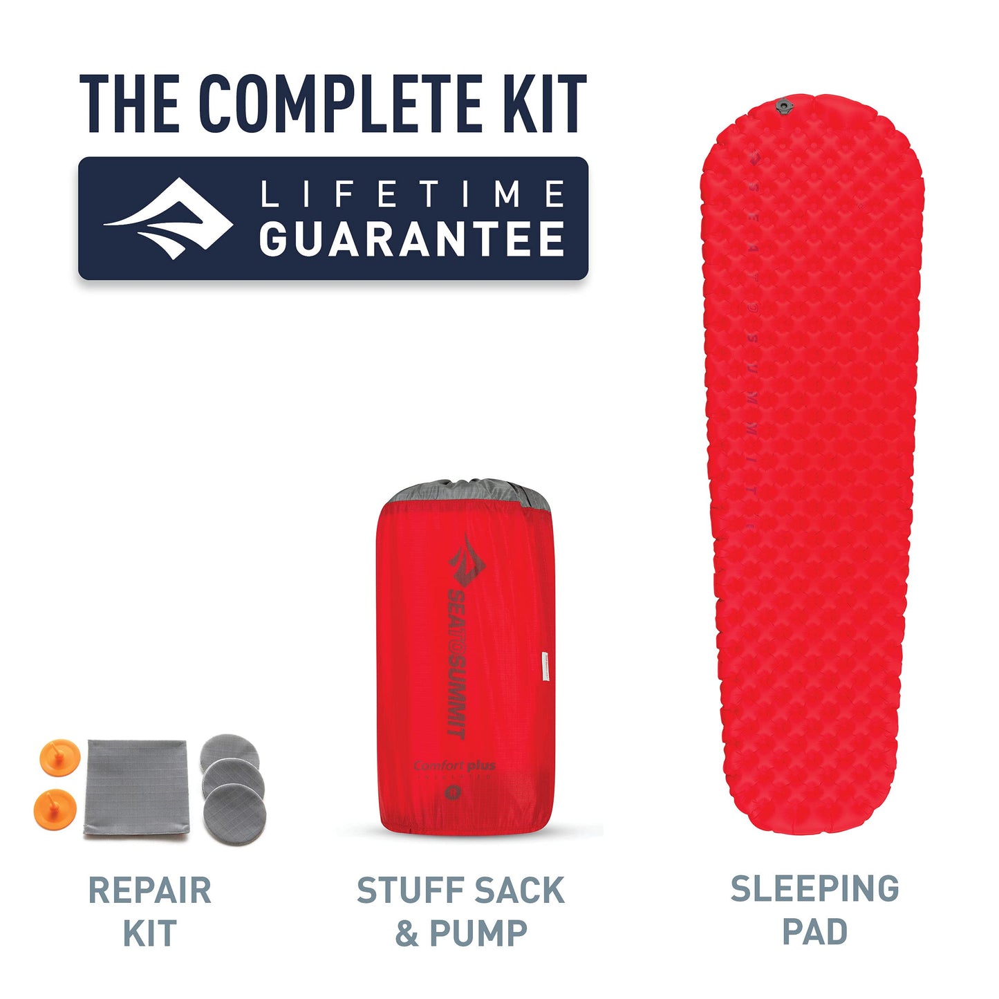 Sea to Summit Comfort Plus Insulated Camping Air Mattress, Large (79 x 25 x 2.5 inches)