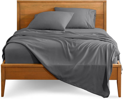 Bare Home Queen Sheet Set - Ultra-Soft 1800 Microfiber Bedding - Deep Pockets - 4 Piece Set | Grey