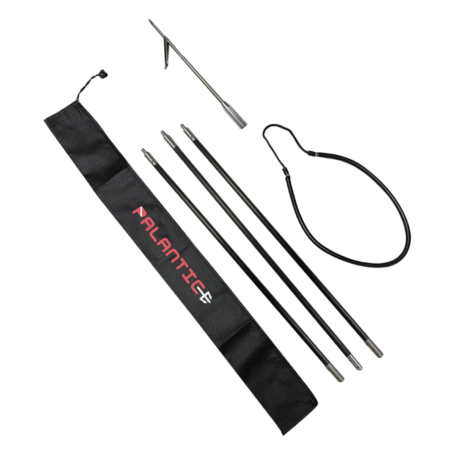 Scuba Choice Carbon Fiber 7' Travel Spearfishing 3-Piece Pole Spear Single Flopper Tip, One Size, Black