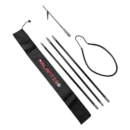 Scuba Choice Carbon Fiber 7' Travel Spearfishing 3-Piece Pole Spear Single Flopper Tip, One Size, Black